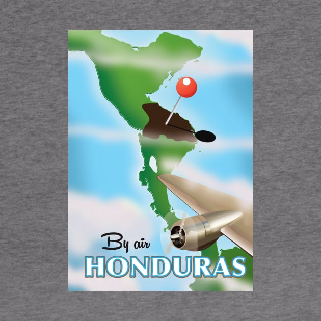 Honduras Map Travel poster by nickemporium1